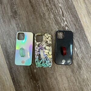 IPhone 12/12 Pro LoopyCase Set - Iridescent, Floral, and Black